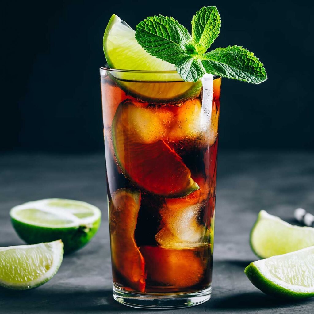 Tequila and Coke Drink aka "Batanga" Tequila O'Clock