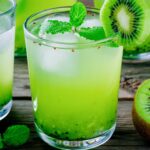 a glass of kiwi margarita