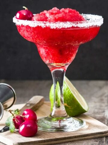 frozen cherry margarita cocktail