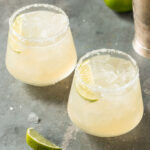 two glasses of reposado margarita